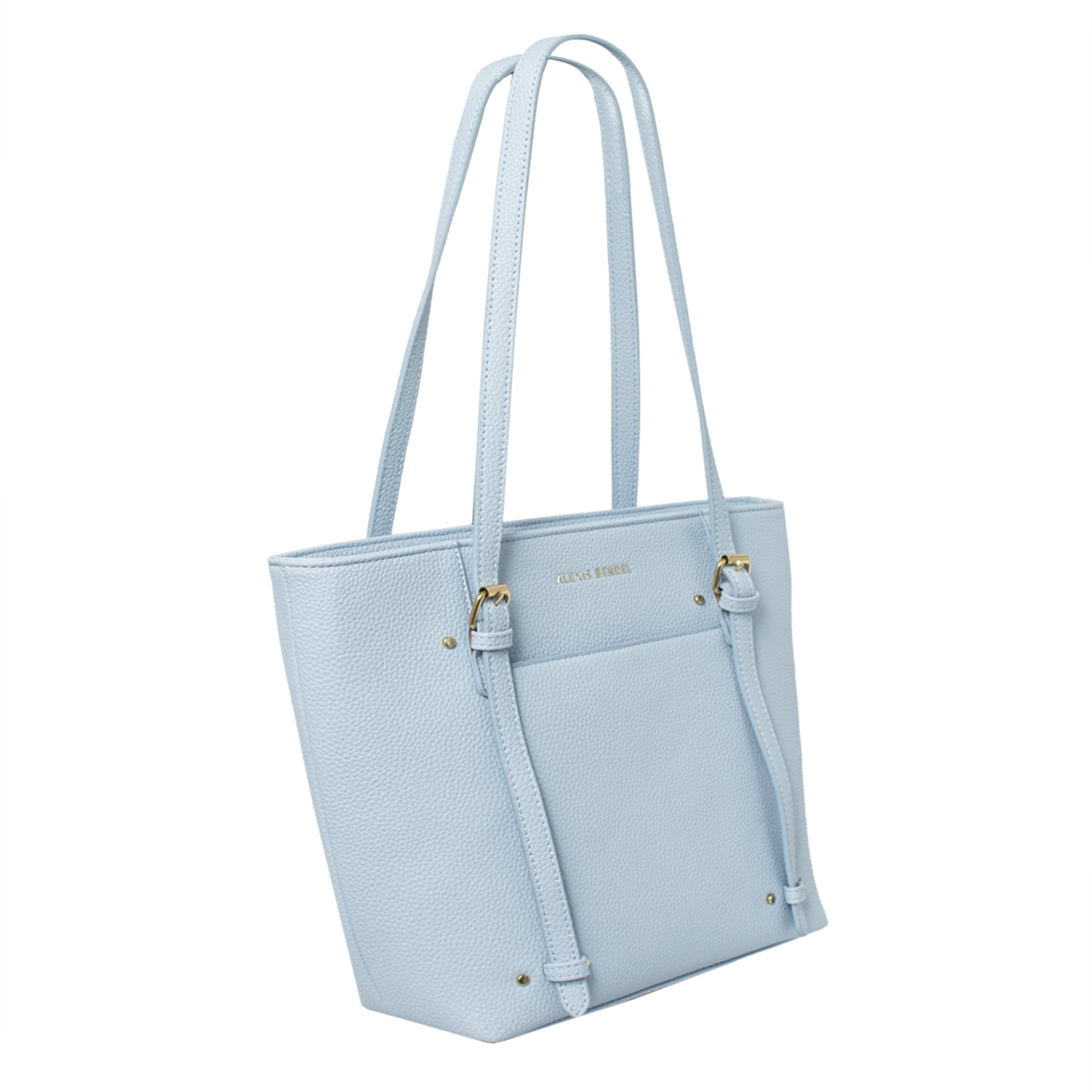 Alexis Bendel Women’s Vegan Leather Chic Tote Everyday Handbag Purse Blue