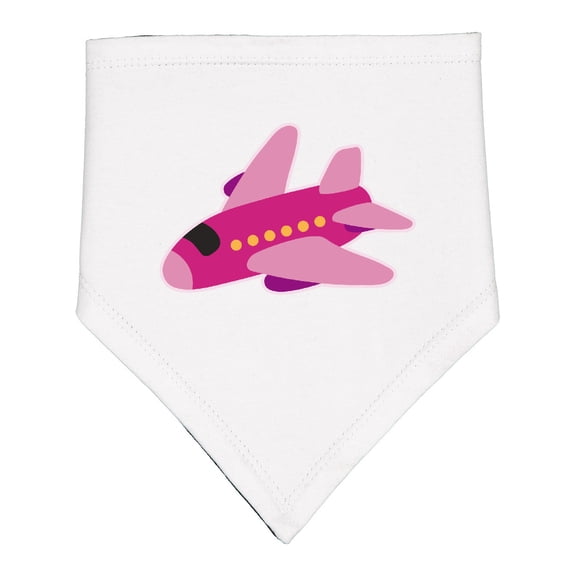 Inktastic Girls Pink Airplane Pilot Baby Bandana Bib