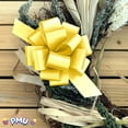 thumbnail image 6 of PMU Pull String Bows - Gift Bows for Wedding, Birthdays & Anniversaries - Ribbon Bows for Flowers & Basket Decoration - Large Bow for Gift Wrapping - 5 Inch 20 Loops Yellow- (1/pkg) Pkg/1, 6 of 6