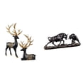 thumbnail image 1 of Estatua De Resina De Reno, Alce Y Figura De Toro, Oso, Vaca Y Ganado, Colección De Esculturas De Animales Chinos Modernos Para Mesa, Escritorio, Mueble, Inauguración De La Casa, Boda,, 1 of 8
