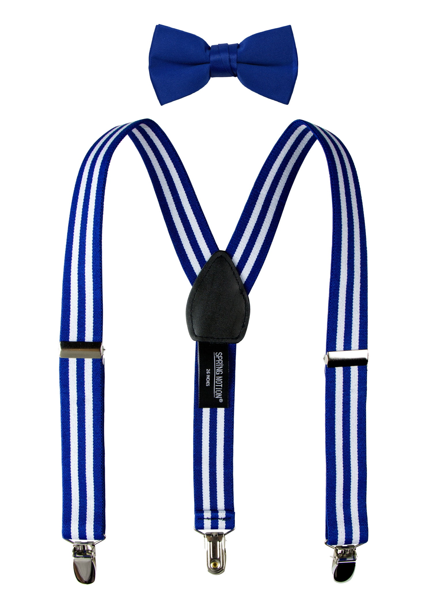 Spring Notion Boys' Suspenders and Solid Color Bowtie Set