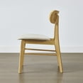 thumbnail image 5 of Spruce & Spring Rattan-Back Upholstered Dining Chair with Wooden Frame Set of 2, Natural, 5 of 10