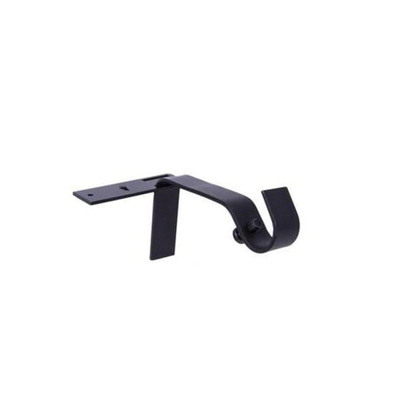 0.62 in. Curtain Brackets, Matte Black