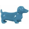 thumbnail image 2 of Benzara Embellishing Ceramic Standing Dachshund Dog Figurine-Blue, 2 of 2