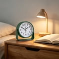 thumbnail image 2 of 3.9 Inch Small Analog Alarm Clocks, Desk Clock,Cute Table Clock with Light，Adjustable Angle forTravel,Bedside,Bedroom,Teens,Living Room Decor, 2 of 4