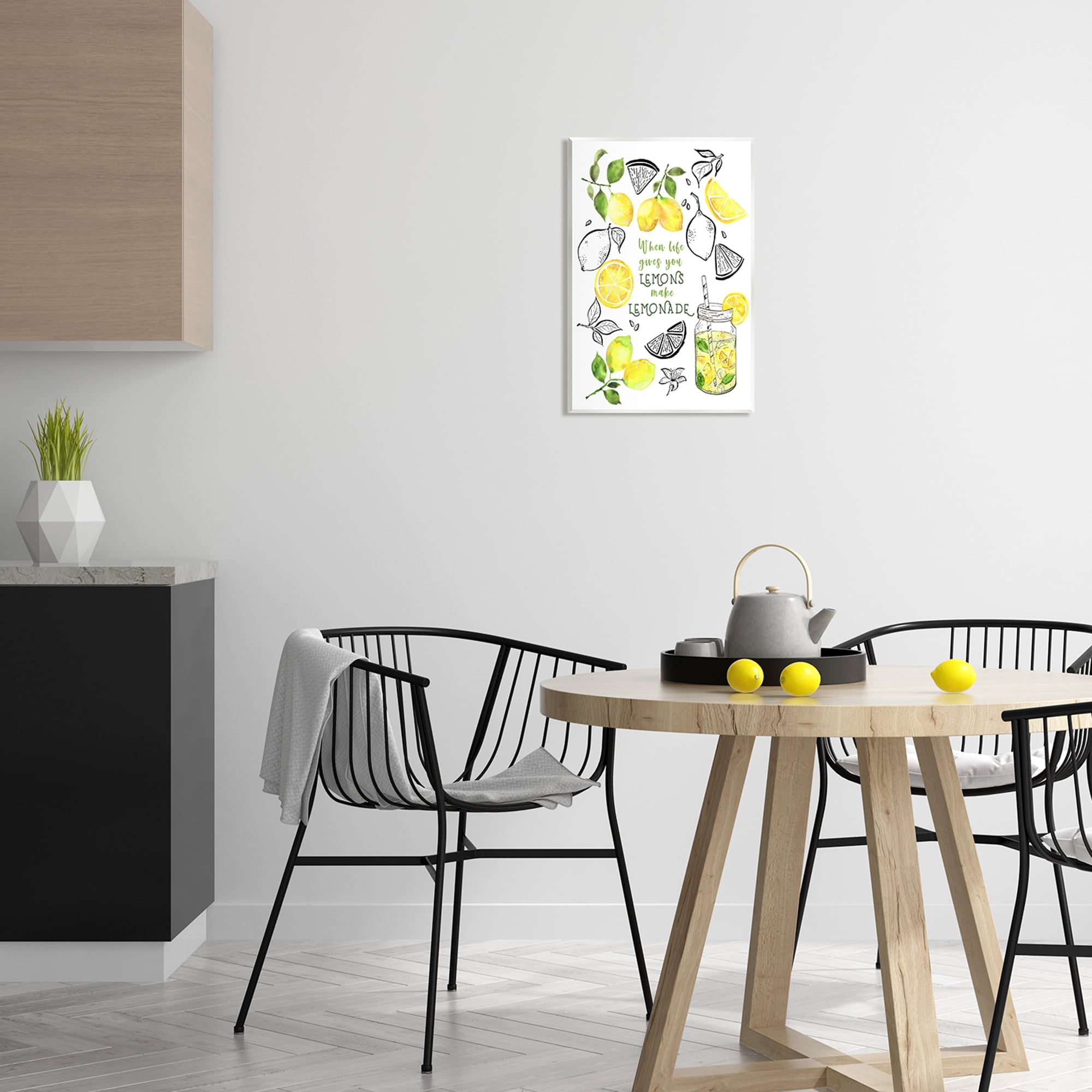 Stupell Industries Make Lemonade Kitchen Phrase Food & Beverage Painting Unframed Art Print Wall Art, 13 x 19