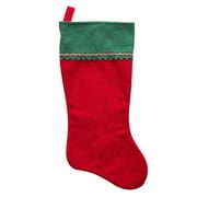 Holiday Time 19" Non-Woven Stocking, Red with Green Cuff