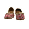 thumbnail image 5 of Women Flat Phulkari Punjabi Jutti Ethnic Mojari Indian Jooti Gift For Her US 9.5/ EURO 41, 5 of 5