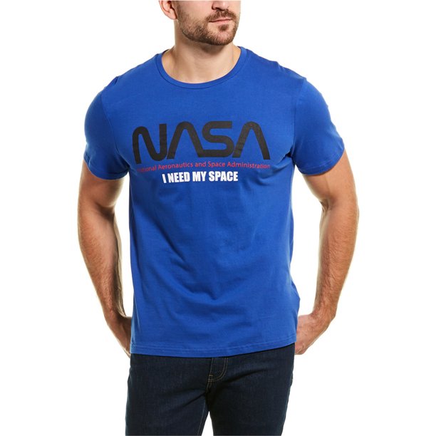 Camiseta gráfica I Need My Space de Elevenparis para hombre azul 2XL