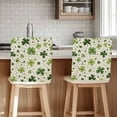 thumbnail image 2 of Green Shamrocks Chair Covers Set of 8 St. Patrick's Day Chair Back Covers Stretch Removable Washable Slipcovers Protector for Dining Room Kitchen Party Decor, 2 of 5