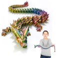 thumbnail image 1 of Dragon Toy FOTN, impreso en 3D, articulado, 76 cm, rojo, amarillo y azul, 1 of 5