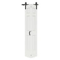 thumbnail image 3 of 24'' x 84'' Molded Bifold Barn Doors and Hardware Included, White Smooth Paintable Pre-assembled Solid Core Panels & Bi-fold Barn Door Hardware Kit, 6 Panel Design-Fit Max Opening 24in x 84in, 3 of 9
