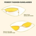 thumbnail image 4 of FEISEDY Fashion Designer Sunglasses Retro Small Petals Shape Arc Temple Design B2298, 4 of 6