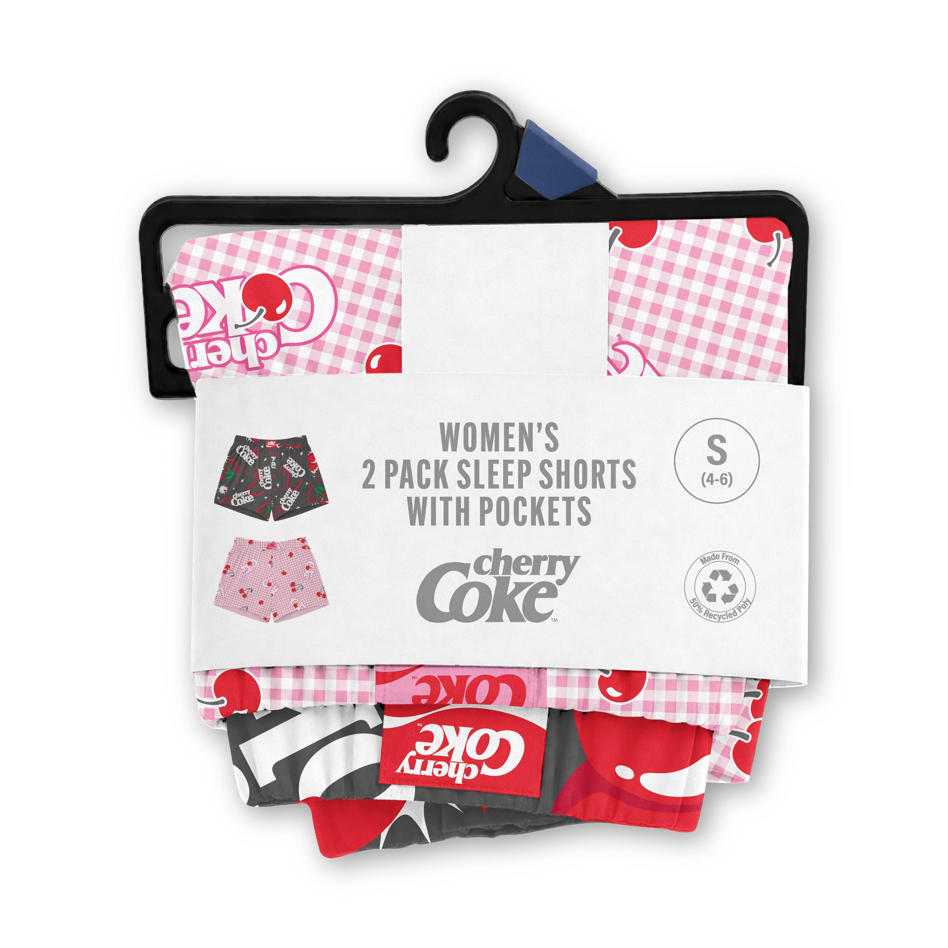 Coca Cola Women's Sleep Shorts, 2 Pack, Sizes XS-3X