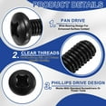 thumbnail image 4 of Tornillos de cabeza plana Uxcell 5/16-18 x 1-1/2", 10 piezas de tornillos de acero inoxidable 304 para tiradores de cajones de gabinete, oxidación negra, 4 of 7