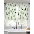 thumbnail image 2 of Spring Botanical Sheer Curtains 54 Inch Length 2 Panels Set Window Treatments, Green Olive Berry Branches Leaves Fruit Rod Pocket Semi Curtains for Living Room/Bedroom/Kitchen Décor, 104"W x 54"L, 2 of 7
