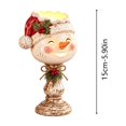 thumbnail image 2 of Christmas Heirloom Candle Holder, Rustic Resin Snowman Candlestick, Vintage Holiday Tealight Decor for Fireplace Mantel, Dining Table, Shelf and Christmas Home Display, 2 of 8