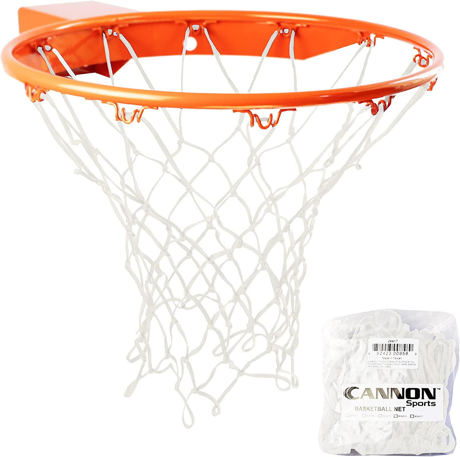 Pair in White Replacement Basketball Net Red & Blue 