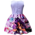 thumbnail image 2 of 3-8 year old APHMAU Girls' Dress, sleeveless bow dress, waist cinched A-line skirt, 2 of 5