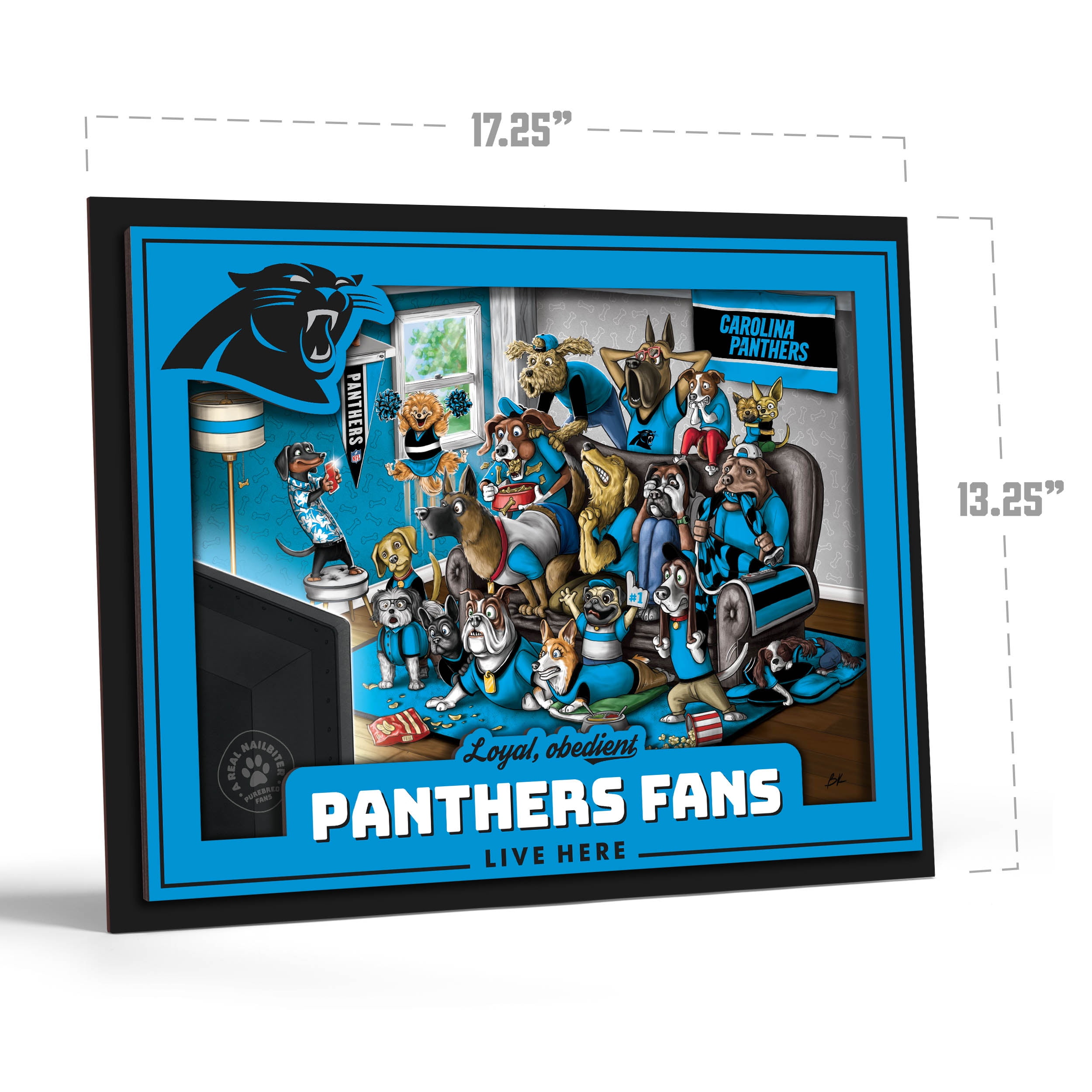 YouTheFan NFL Carolina Panthers Purebred Fans Wall Art