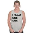 thumbnail image 3 of I Really Love Cats Enthused Pet Lover Tank Top T Shirts Men Women Brisco Brands S, 3 of 6