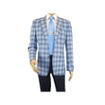 thumbnail image 2 of Men Sport Coat by Berlusconi Turkey Italian Wool Super 180's #671-07 Blue Plaid, 2 of 6