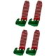 thumbnail image 1 of 4 piezas de fundas navideñas para patas de sillas y mesas, color verde, 1 of 4