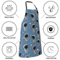 thumbnail image 6 of Bingfone Astronaut Apron Gifts For Men, Women Professional Grade Chef Apron for Kitchen,BBQ & Grill, 6 of 8