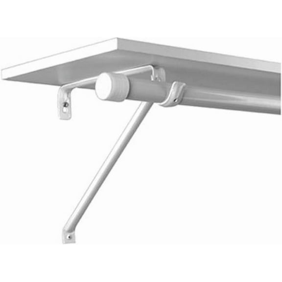 Adjustable Steel Shelf And Rod Bracket, White