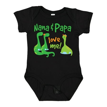 

Inktastic Nana Papa Love Me Grandchild Dinosaur Gift Baby Boy Bodysuit