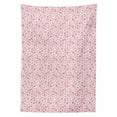 thumbnail image 2 of Cherry Blossom Tablecloth, Mingled Cartoon Style Design of Bloomed Sakura Flowers and Buds, Rectangle Satin Table Cover Accent for Dining Room and Kitchen, 60" X 90", Pink Rose and Green, by Ambesonne, 2 of 2
