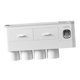 thumbnail image 3 of sostenedor del cepillo de dientes del abs de los pp Soporte Para Cepillo De Dientes Montado En La Pared Sin Perforaciones Soporte Para Baño Estante Superior 4 Tazas Gris Magideal sostenedor del cepillo de dientes del abs de los pp, 3 of 7