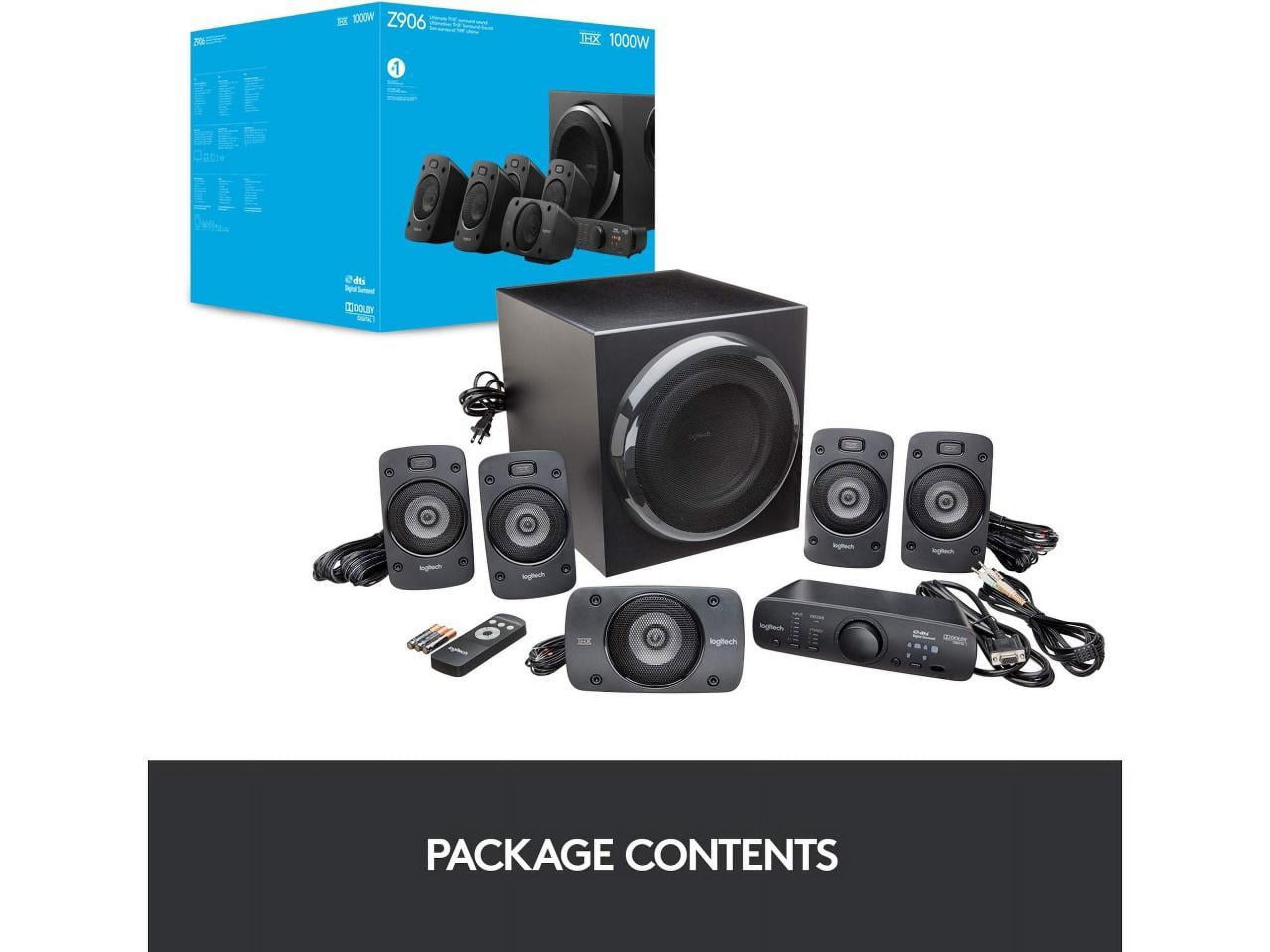 Logitech Speaker System Z906 500W 5.1 THX Digital + Adaptador de Audio  Bluetooth
