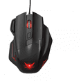 thumbnail image 1 of Wired Gaming Mouse, USB Computer Mouse, 7 Button Wired Optical Mouse, Up to 2400 DPI, Silent Click Ergonomic Shape Design, Less Hand Fatigue, for Windows PC, Mac, Laptop (Black), 1 of 4