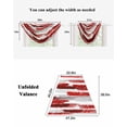 thumbnail image 5 of Red Abstract Sheer Waterfall Valance Curtains for Window, Grey Modern Mottled Art Oil Painting Rod Pocket Sheer Topper Swag Curtains for Living Room, Kitchen 38.5"W x 47.2"L, 1 Panel, 5 of 7