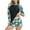 Green, variant on Women's Athletic 2 Piece Swimsuit with Zipper Long Sleeve Slimming Diving Suit Sports Surfing Women Swimming Bathing Suit with Boyshorts