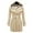 Beige, variant on Women's Fashionable Double Long Wool Overcoat Featuring Plaid Design Hooded Style And Adjustable Belt For Casual