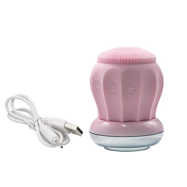 Limpiador Facial De Silicona Eléctrico, Removedor De Maquillaje Facial A Prueba De Agua, Cepillo De Limpieza Suave Para Poros, Limpiador Facial Calentado, 4 Puntos Fuertes Eigraketly CE002480-00