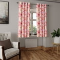 thumbnail image 2 of Ambesonne Pink Grommet Curtain, Dahlias Floral, 50" x 63", Pink Yellow, 2 of 6