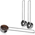 thumbnail image 1 of 3x Stainless Steel Coffee Measuring Spoons - Measuring Spoons for Tea, Coffee, Cappuccino, Cocoa and Espresso - Wire Handle, Easy Dosing (Silver Colo, 1 of 5