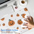 thumbnail image 4 of Long Mouse Pads for Desk,White Halloween Lanterns Desk Mats on Top Of Desks, Desk Mouse Pad Extra Large with 3mm Non-Slip Base and Stitched Edge for Gaming,Office,Work,Home 35.4x15.7in, 4 of 5