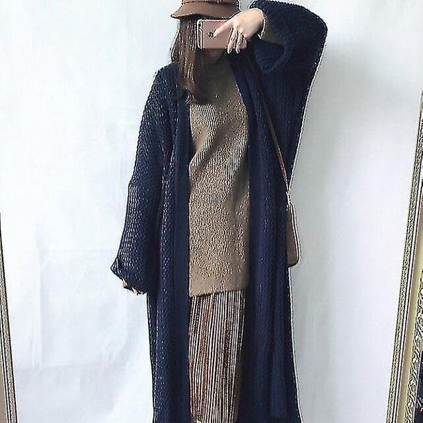 Women's Cardigan Pullover Sweater Jumper Crochet Waffle Knit Hollow Out Solid Color Crew Neck Casual Daily Drop Shoulder Fall Winter Green Black One-s