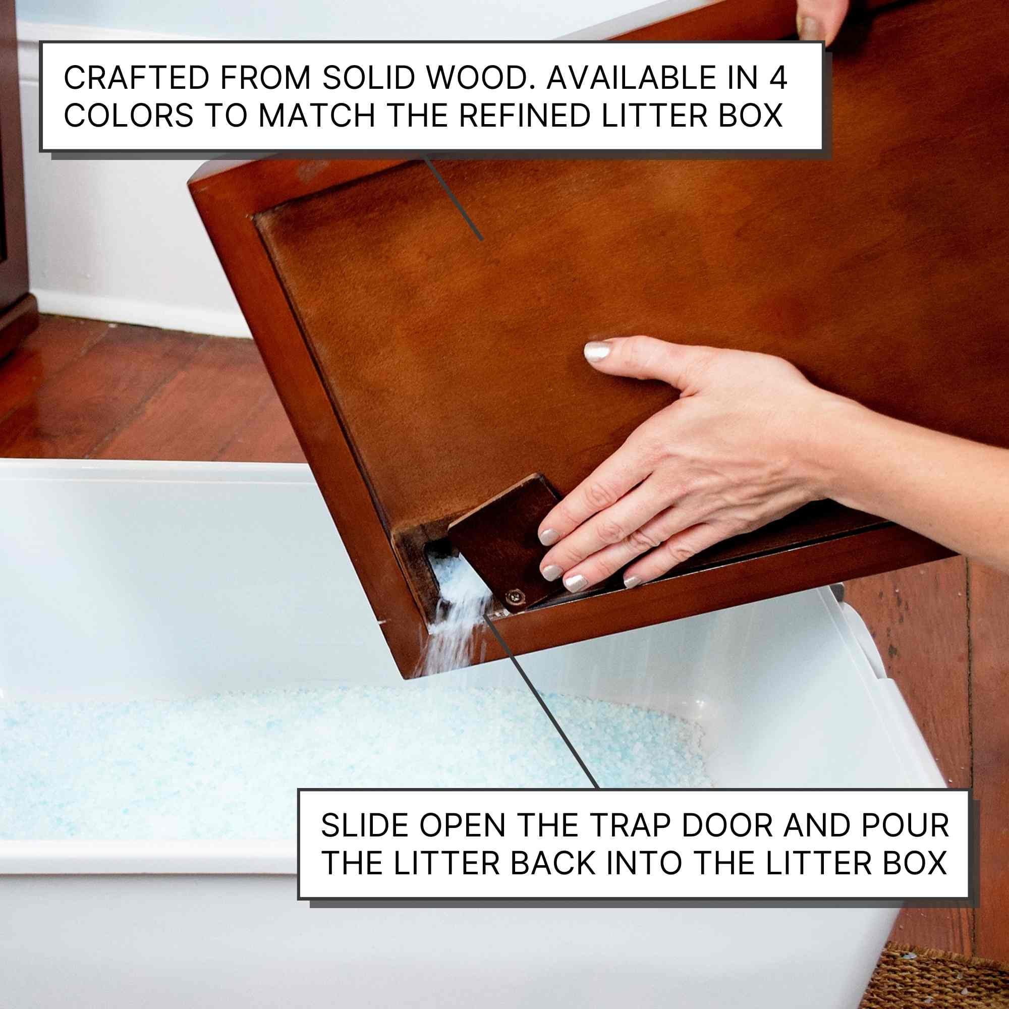 The Refined Feline Litter Catch for the Refined Litter Box, Mahogany