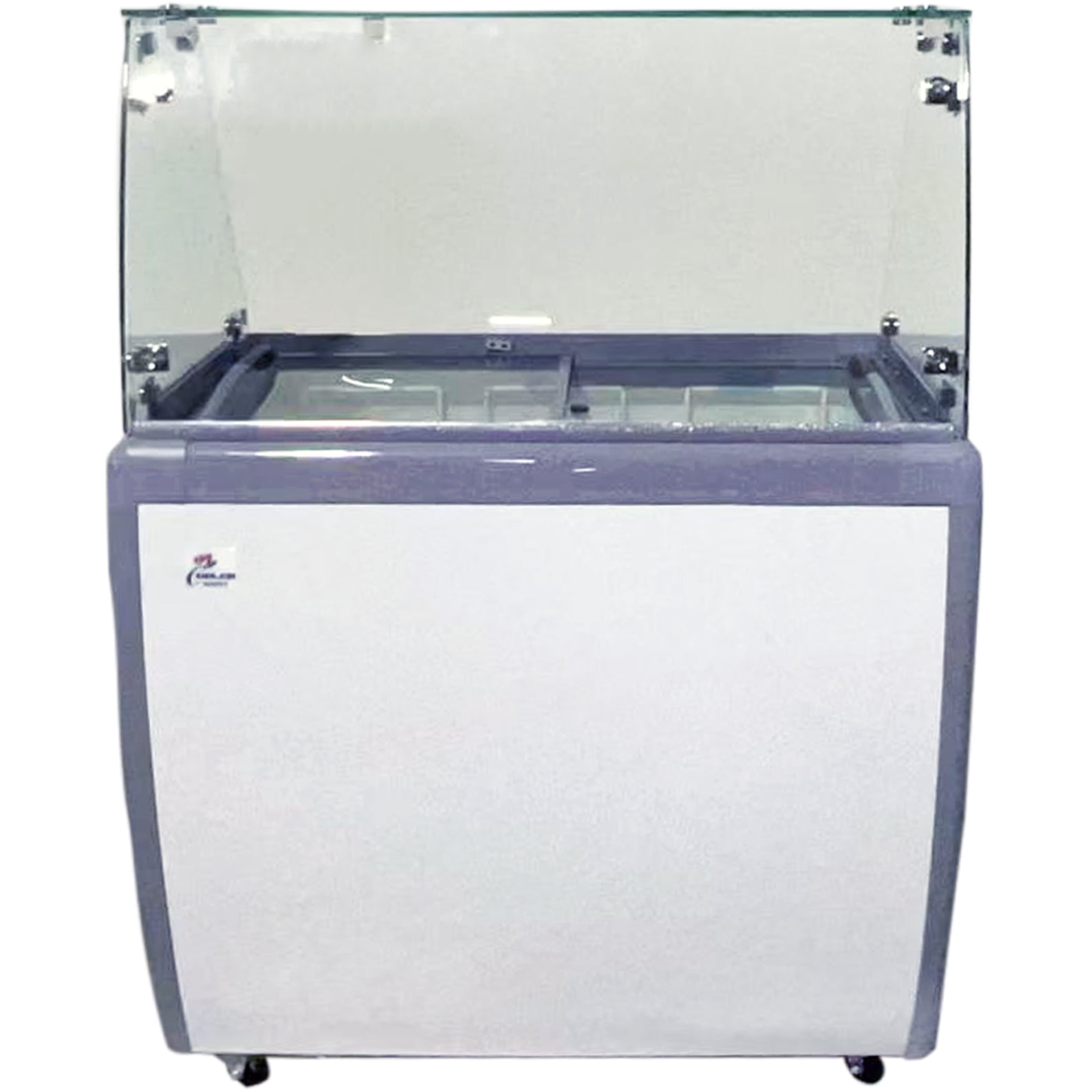 NSF 40" Ice Cream Dipping Cabinet Freezer | 6-Tub Display, Flat Glass Sneeze Guard, R290, 115V