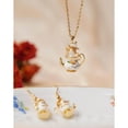 thumbnail image 6 of Funny Cartoon Chipmunk Teapot Pendant Necklace Drop Earrings Fashionable Accessories Trendy Jewelry Gift for Women, 6 of 8