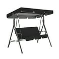 thumbnail image 2 of SMKE Swing Canopy Replacement For Outdoor Patio Swing Chair 2/3 Seater Waterproof Porch Swing Seat Canopy Cover Garden Hammock Top Cover For Seat Furniture,Canopy Only Black S, 2 of 5