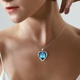 thumbnail image 5 of Beutirer Love Heart Necklaces for Women 18K White Gold Plated, Heart Crystal Pendant Necklace, Stainless Steel Chain and Angel Wings Pendants, Birthday Mother's Day Valentines Day Gifts for Women, 5 of 6
