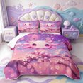 thumbnail image 2 of Manfei Aquatic Axolotl Quilt Full,Ocean Animal Full Bedspread Sets,3 Pieces,1 Coverlet and 2 Pillowcases, 2 of 7