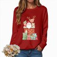 thumbnail image 2 of Towmus Christmas Sweatshirt for Women Crewneck Sweatshirt Funny Graphic Print Casual Long Sleeve Fall Pullover, 2 of 7