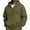Army Green, variant on Mens Full Zip Hoodies Oversized Hooded Fleece Sweatshirt | Open Front Zipper Jackets Streetwear Basic Fit Lightweight Warm Big and Tall Hooded Sweatshirt 2XL